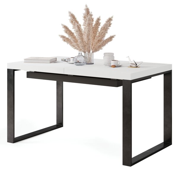 Mazzoni AVARI Fehér Matt - LOFT STÍLUSÚ 270 vagy 290 cm-re BŐVÍTHETŐ ASZTAL NAPPALIBA/ÉTKEZŐBE!