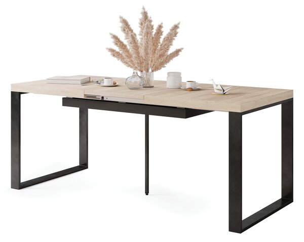 Mazzoni AVARI Sonoma Tölgy - LOFT STÍLUSÚ 270 vagy 290 cm-re BŐVÍTHETŐ ASZTAL NAPPALIBA/ÉTKEZŐBE!