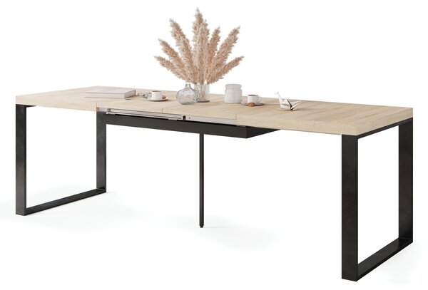 Mazzoni AVARI Sonoma Tölgy - LOFT STÍLUSÚ 270 vagy 290 cm-re BŐVÍTHETŐ ASZTAL NAPPALIBA/ÉTKEZŐBE!
