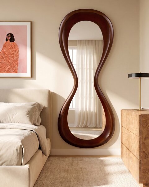 Falitükör BOURGES 70 cm 170 cm Barna