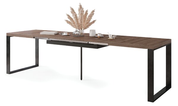 Mazzoni AVARI Barna Tölgy - LOFT STÍLUSÚ 270 vagy 290 cm-re BŐVÍTHETŐ ASZTAL NAPPALIBA/ÉTKEZŐBE!