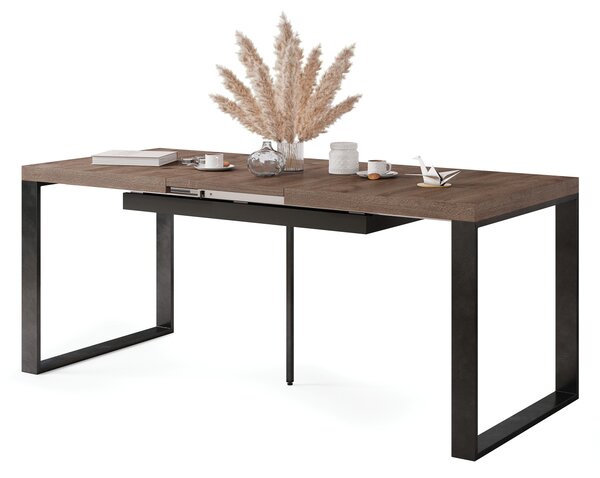 Mazzoni AVARI Barna Tölgy - LOFT STÍLUSÚ 270 vagy 290 cm-re BŐVÍTHETŐ ASZTAL NAPPALIBA/ÉTKEZŐBE!