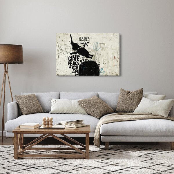 Kép - Slon nad zemou (90x60 cm)