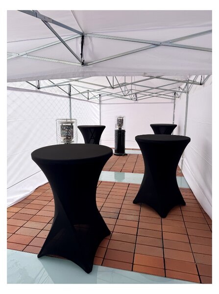 Összecsukható bisztróasztal Ø 80 cm / magasság 110 cm - fehér