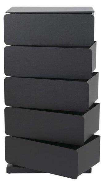 Fekete fém komód 37x72x26 cm Joey – Spinder Design