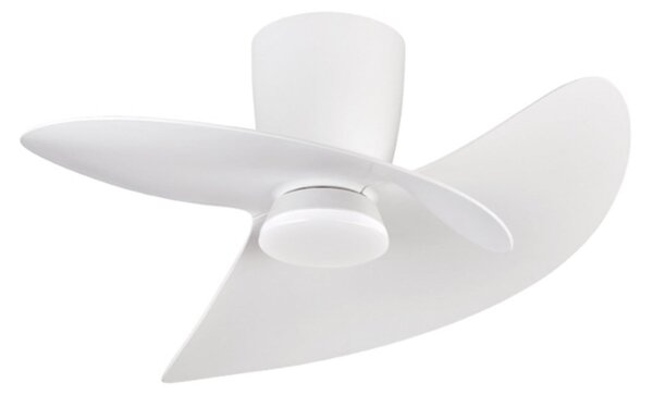 Ona fehér LED mennyezeti ventilátor, DC, csendes, CCT, 70 cm – Mantra Mantra Iluminación, Ona, dimmable, Fehér, Nappali, Fém, Modern