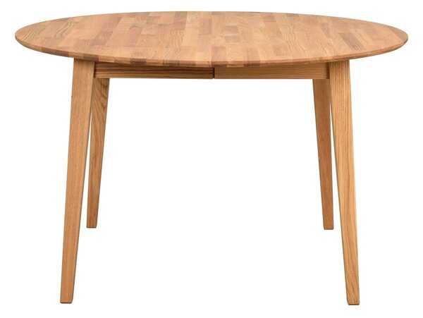Natúr színű tölgyfa kerek bővíthető étkezőasztal ø 120 cm Filippa – Rowico