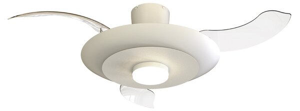 LED mennyezeti ventilátor Kyoto, fehér, DC, csendes, CCT, 106 cm – Mantra Mantra Iluminación, Kyoto, dimmable, Fehér, Nappali, Fém, Modern