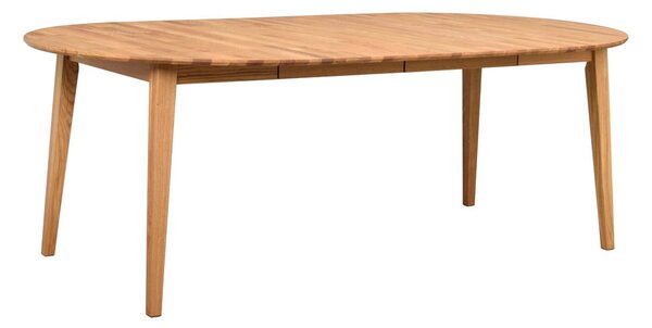 Natúr színű tölgyfa kerek bővíthető étkezőasztal ø 120 cm Filippa – Rowico