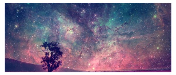 Kép - természetfeletti éjszakai égbolt (120x50 cm)