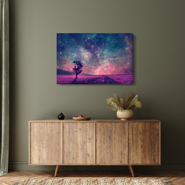 Kép - természetfeletti éjszakai égbolt (90x60 cm)