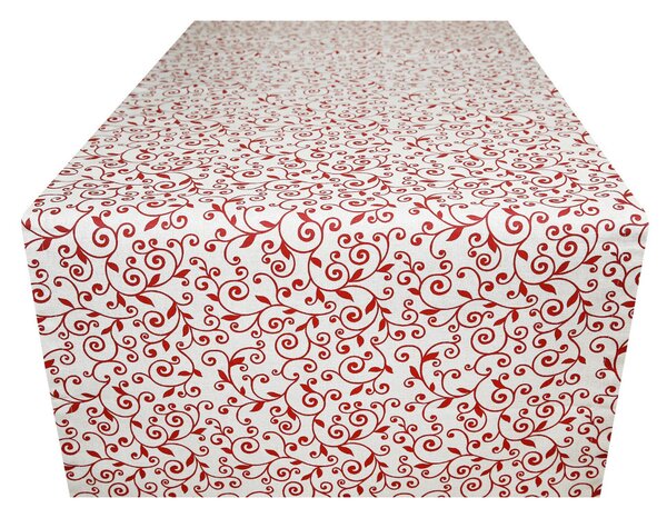 Futófelület az asztalon piros levelek 50x150 cm Made In Italy