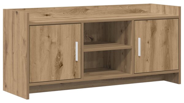 TV szekrény 102 x 33 x 47 cm Kézműves Tölgy Szerelt Fa