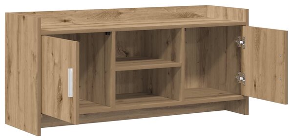 TV szekrény 102 x 33 x 47 cm Kézműves Tölgy Szerelt Fa