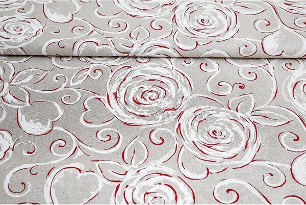 Futófelület az asztalon piros Peonies 50x150 cm Made in Italy