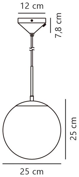 Nordlux Grant függőlámpa sárgarézből, üveggömbbel Ø 25cm, dimmelhető, Fehér / opál, Nappali / Étkező, Üveg