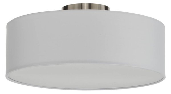 Lindby mennyezeti lámpa Sebatin, Ø 40 cm, fehér, szövet, E27, dimmelhető, Fehér / opál, Hálószoba, Textil / szövet / selyem, Modern