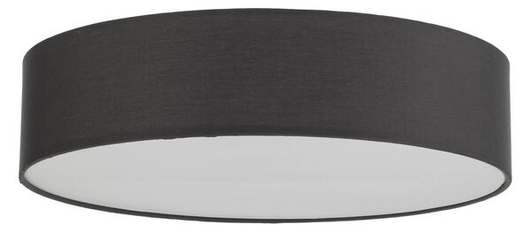Lindby mennyezeti világítás Sebatin, Ø 50 cm, szürke, szövet, E27, dimmelhető, Alu / szürke / cink, Hálószoba, Textil / szövet / selyem, Modern