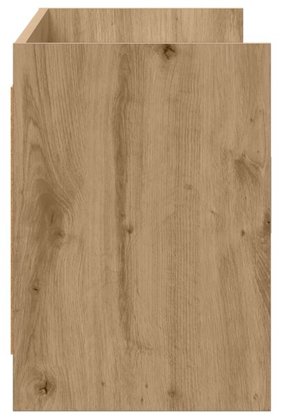 TV szekrény 130 x 33 x 47 cm Kézműves Tölgy Szerelt Fa