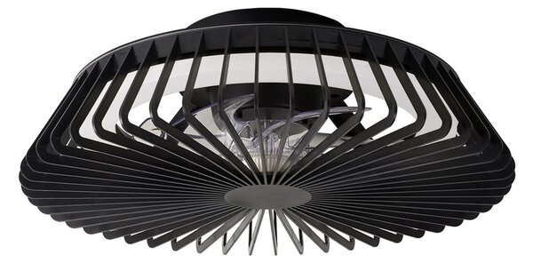 Himalaya Mini fekete DC LED-es mennyezeti ventilátor, csendes – Mantra Mantra Iluminación, Himalaya Mini, dimmable, Fekete, Nappali, Műanyag, Modern