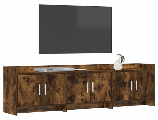 TV szekrény 168 x 33 x 47 cm Füstös Tölgy Szerelt Fa
