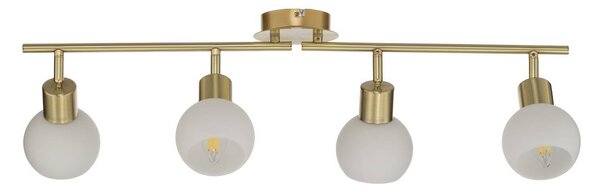 Lindby mennyezeti lámpa Elaina, 70cm, 4 lámpás, sárgaréz, üveg, E14, dimmelhető, Sárgaréz / arany, Nappali / Étkező, fém, Modern