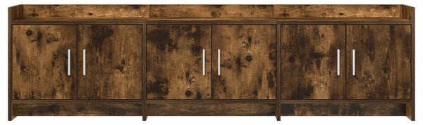 TV szekrény 168 x 33 x 47 cm Füstös Tölgy Szerelt Fa