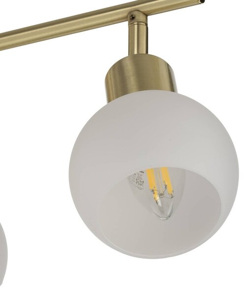 Lindby mennyezeti lámpa Elaina, 70cm, 4 lámpás, sárgaréz, üveg, E14, dimmelhető, Sárgaréz / arany, Nappali / Étkező, fém, Modern