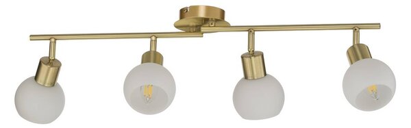 Lindby mennyezeti lámpa Elaina, 70cm, 4 lámpás, sárgaréz, üveg, E14, dimmelhető, Sárgaréz / arany, Nappali / Étkező, fém, Modern