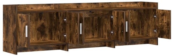 TV szekrény 168 x 33 x 47 cm Füstös Tölgy Szerelt Fa