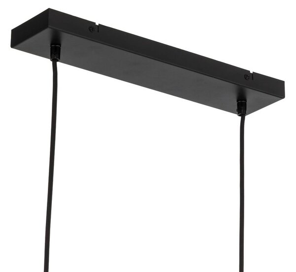 Lindby függőlámpa Trebale, E27, Ø 28 cm, 3-as lámpa, fa, dimmelhető, Fekete, Nappali / Étkező, fém, Skandináv