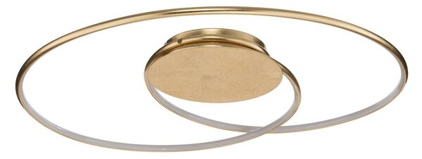 Lindby LED mennyezeti lámpa Joline, Ø 74 cm, arany színű, fém, Sárgaréz / arany, Nappali / Étkező, fém, Modern