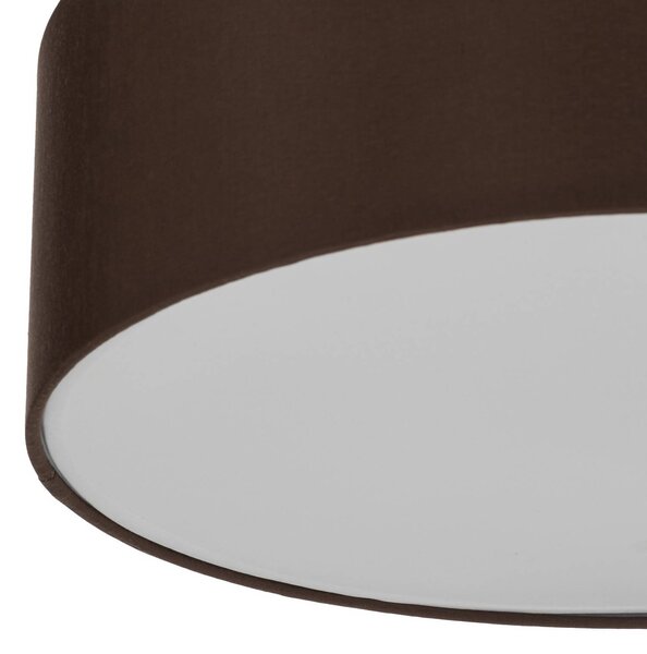 Lindby mennyezeti lámpa Sebatin, Ø 40 cm, világosbarna, szövet, E27, dimmelhető, Barna / rozsda, Hálószoba, Textil / szövet / selyem, Modern