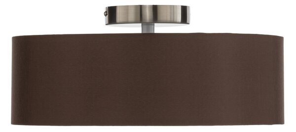Lindby mennyezeti lámpa Sebatin, Ø 40 cm, világosbarna, szövet, E27, dimmelhető, Barna / rozsda, Hálószoba, Textil / szövet / selyem, Modern