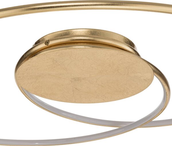 Lindby LED mennyezeti lámpa Joline, Ø 74 cm, arany színű, fém, Sárgaréz / arany, Nappali / Étkező, fém, Modern