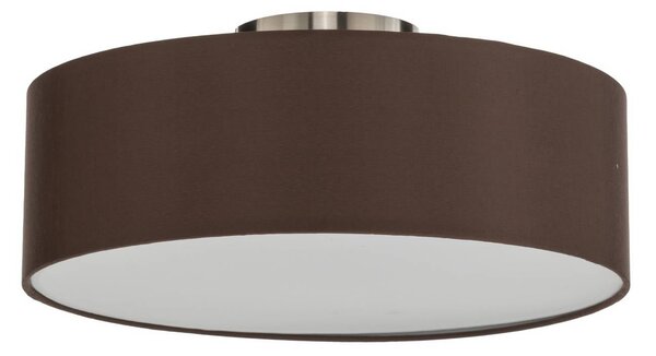 Lindby mennyezeti lámpa Sebatin, Ø 40 cm, világosbarna, szövet, E27, dimmelhető, Barna / rozsda, Hálószoba, Textil / szövet / selyem, Modern