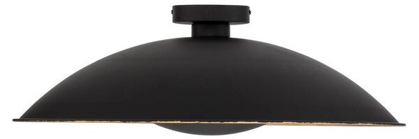 Lindby Emilienne mennyezeti lámpa, fekete/arany, fém, Ø 60 cm, dimmelhető, Fekete, Nappali / Étkező, fém, Modern