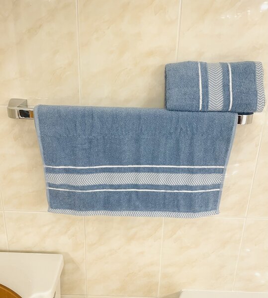 4 db Monaco kék fürdőlepedő szett 70x140cm és törölközők 50x90cm