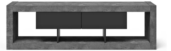 Fekete-szürke TV-állvány beton dekorral 175x52 cm Nara – TemaHome