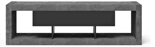 Fekete-szürke TV-állvány beton dekorral 175x52 cm Nara – TemaHome