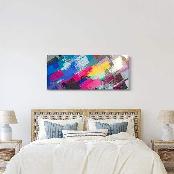Kép - Színes ecsetvonások (120x50 cm)