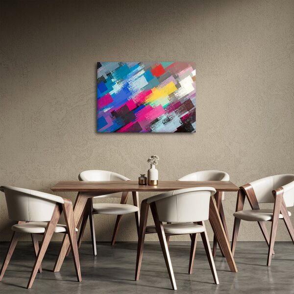 Kép - Színes ecsetvonások (70x50 cm)