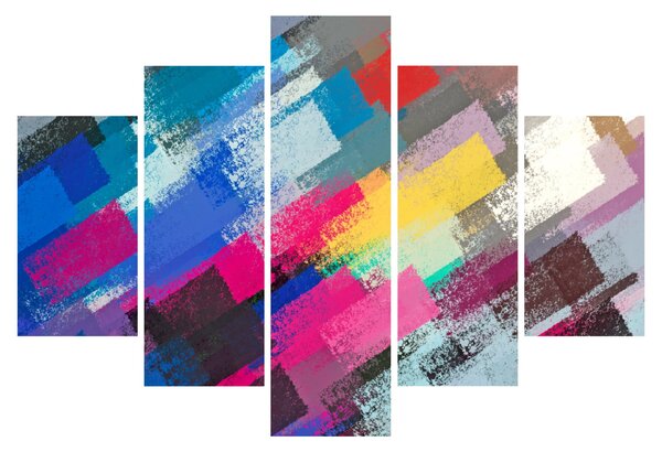 Kép - Színes ecsetvonások (150x105 cm)