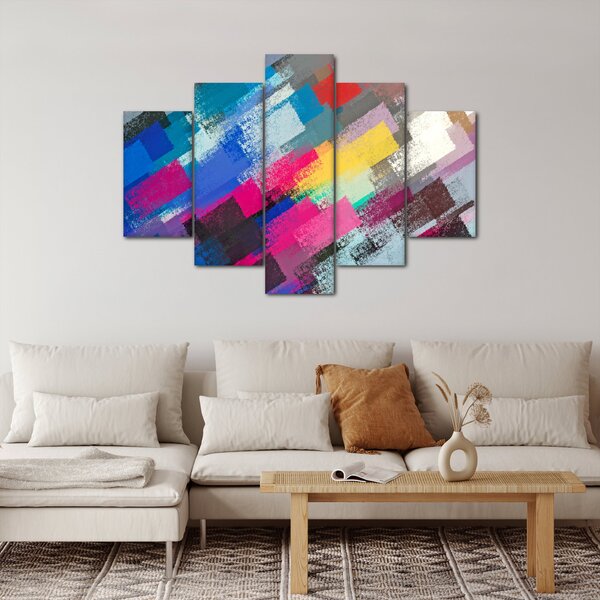 Kép - Színes ecsetvonások (150x105 cm)