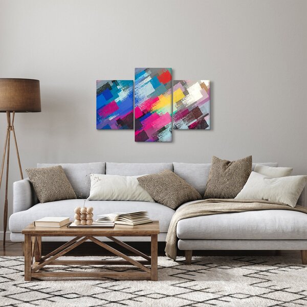 Kép - Színes ecsetvonások (90x60 cm)