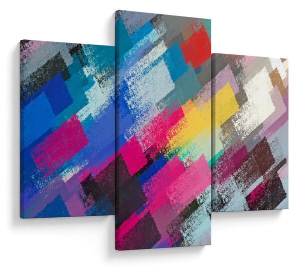 Kép - Színes ecsetvonások (90x60 cm)