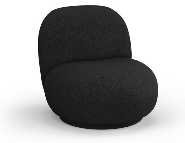 Fekete buklé fotel Chuck – Micadoni Home