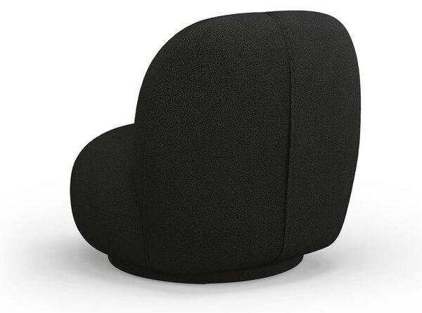Fekete buklé fotel Chuck – Micadoni Home