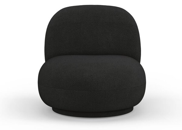 Fekete buklé fotel Chuck – Micadoni Home