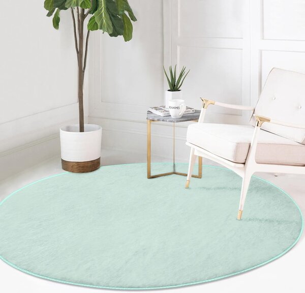 Mentazöld mosható-robotporszívóval tisztítható kerek szőnyeg ø 80 cm Comfort – Mila Home